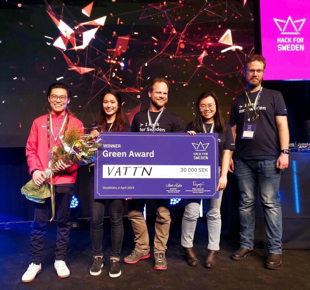 Yanisa clinched first place in the Environment category, winning the Green Award at Hack for Sweden.