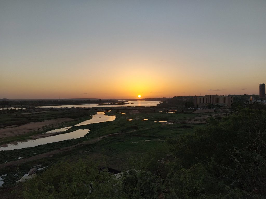 River Niger in Niamey from the terrace of Grand Hotel